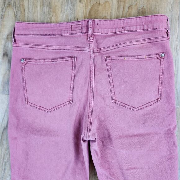 💛Anthropologie Pilcro & The Letterpress Salmon Stet Capri Jeans Size 10 - Picture 7 of 9